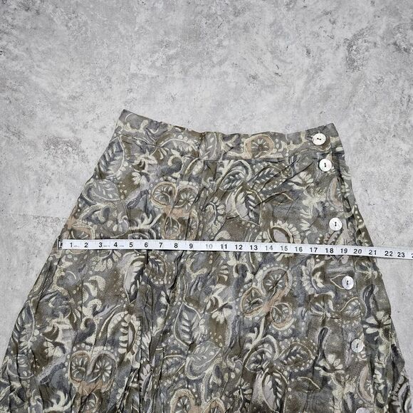 Vintage Sag Harbor Skirt Size Large Midi Abstract Retro Shell Button Hippy - Picture 4 of 10